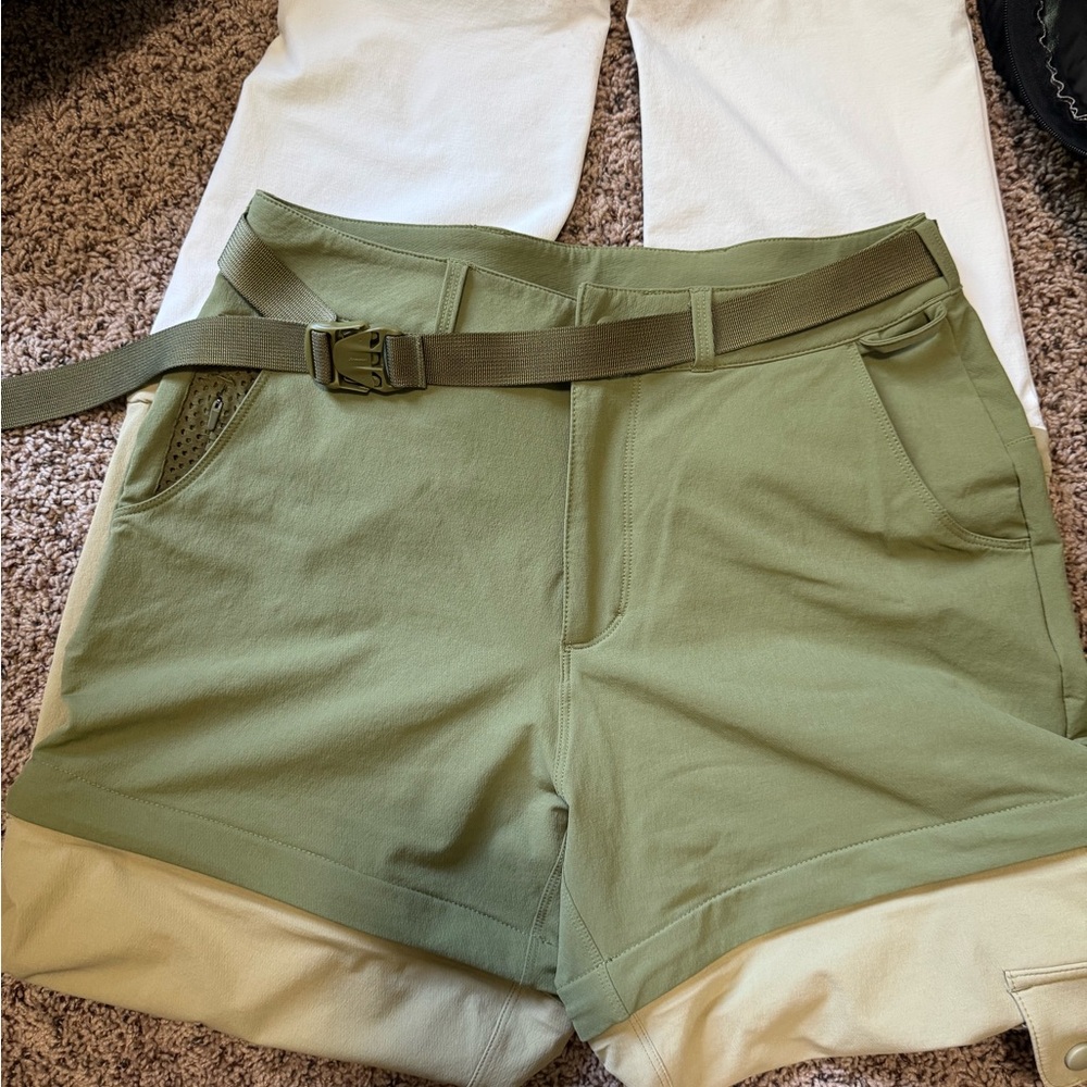 Outdoor Voices Sage Green Women's zip off pants
